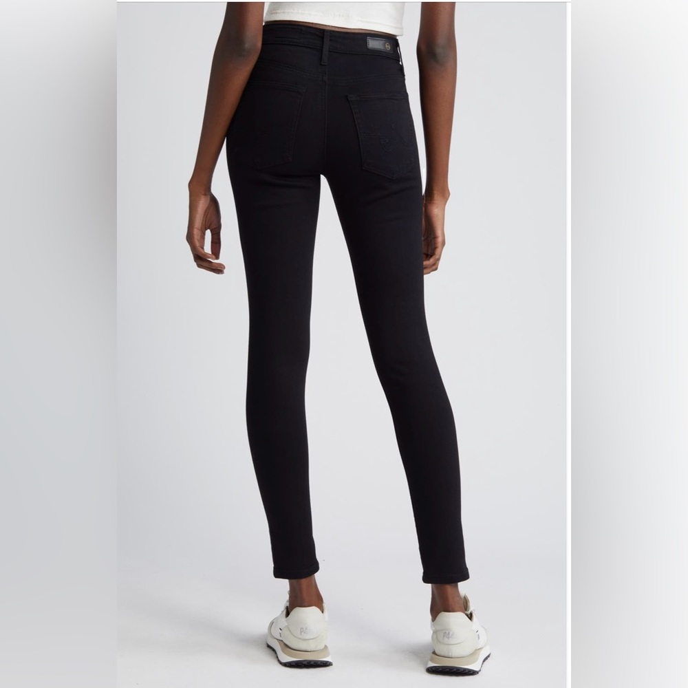 AG The Farrah High Rise Black Skinny Jeans, Size 29 - Picture 2 of 12